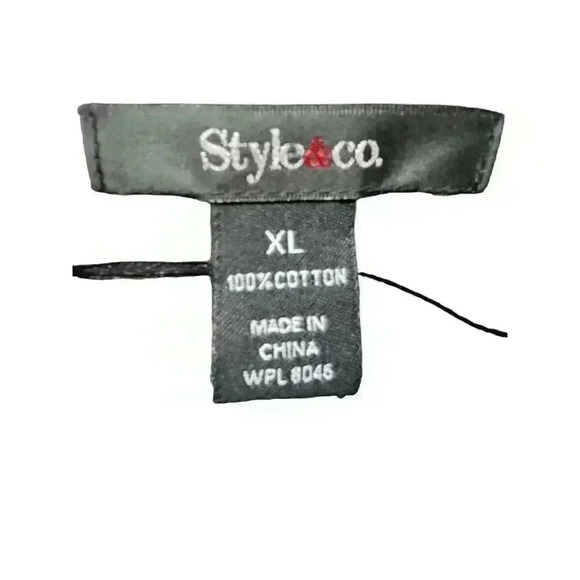 Style&Co Women's Striped Button Front Ruffle Hem Collared Blazer Jacket Size XL - Picture 8 of 10